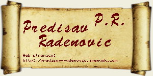 Predisav Radenović vizit kartica
